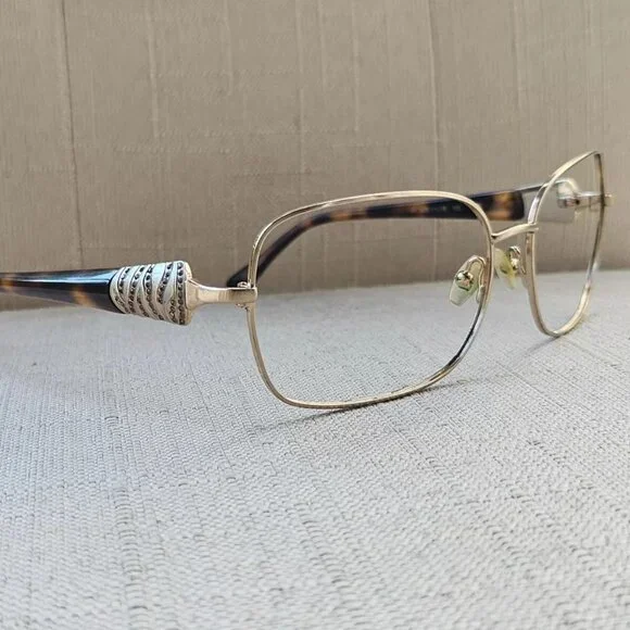 Dana Buchman Women Eyeglasses Frame MIRAMAR Glasses Gold Tone Brown Tortoise - Picture 1 of 11